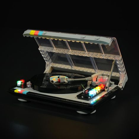 Kit d'éclairage 2.0 compatible avec 40699, kit de tourne-disque rétro et accessoires LED créatifs (1/5)