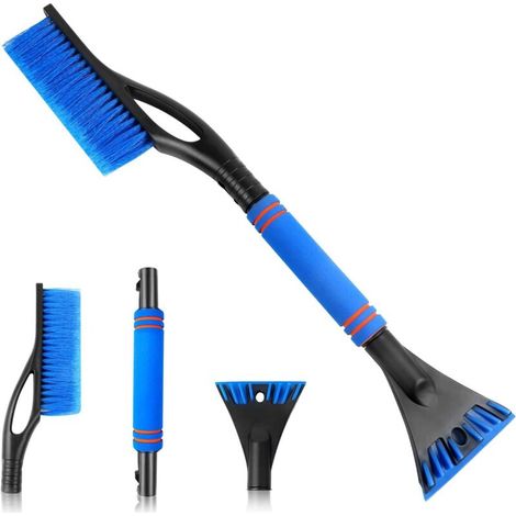 Balais à Neige et Grattoir à Glace 2 en 1, Grattoir Pare Brise avec Brosse, Gratte Givre Voiture Amovible avec Poignée Antid (1/4)