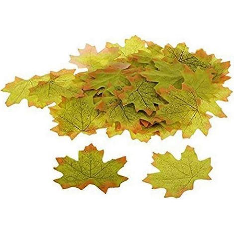 Feuilles d'érable artificielles d'automne - Décorations en soie multicolores (1/5)