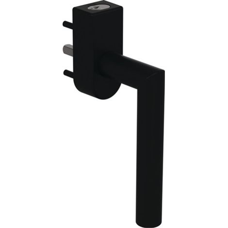 Maniglia per finestra 162PBFGA.2 PA 90 deep black 40mm con serratura HEWI (1/3)