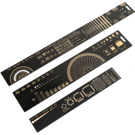 3-teiliges Set multifunktionaler Leiterplattenlineale (6,3/7,87/10,23 Zoll) für Elektronikingenieure (1/5)