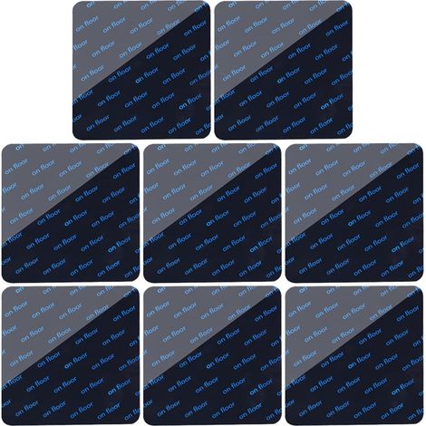 8 pegatinas antideslizantes para alfombras, base antideslizante, esquinas antirrugas, lavables y reutilizables, 10 x 10 cm, color negro (1/5)