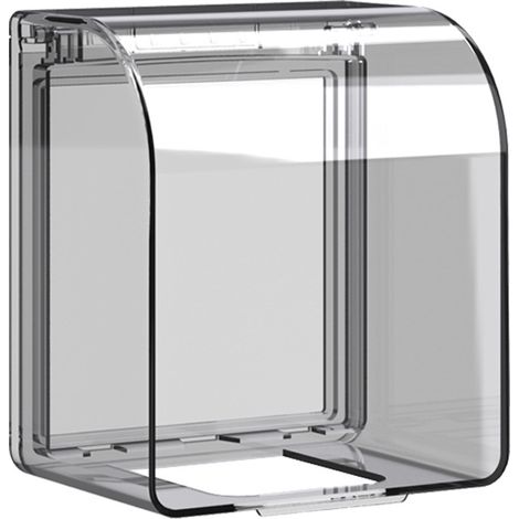1 cache-prise étanche type 86, protection adhésive pour prise électrique, 10,8 x 7,5 x 12,3 cm, convient pour salle de bain (1/5)