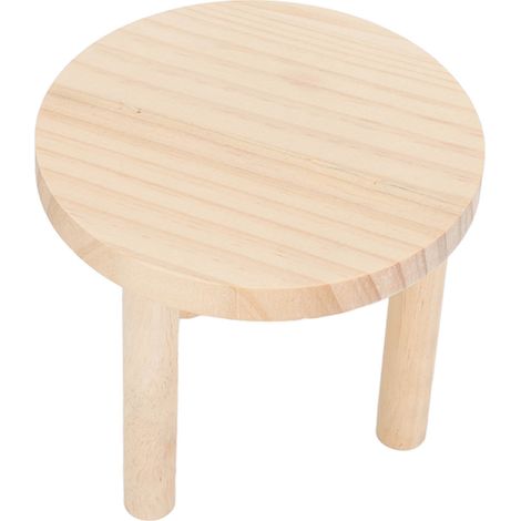 Plateforme de jeu en bois de pin ronde pour hamster, idéale pour un hamster doré ou un rat. Branche fleurie. (1/5)