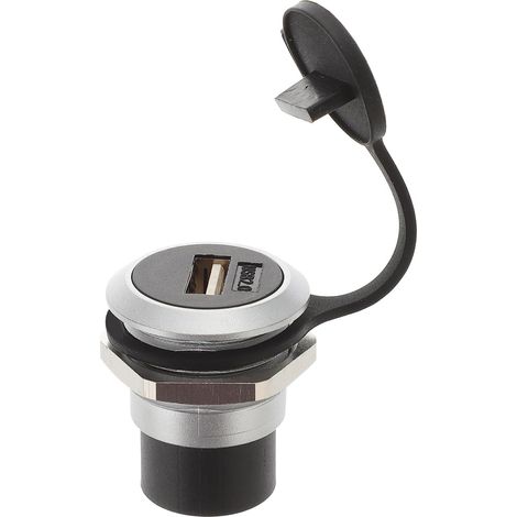 eur Encastré USB Montage à Industriel Traversant 2.0 Adaptateur de Cloison Femelle-femelle Couvercle, Alliage de Zinc et Plastique, Format Panneau Style Aléatoire (1/5)
