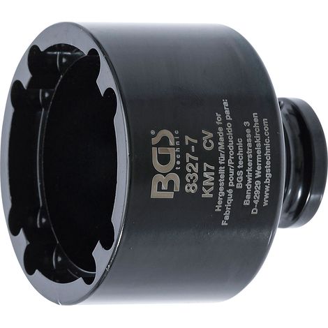 BGS Llave de tuercas con pasador interior KM7 - 8327-7
