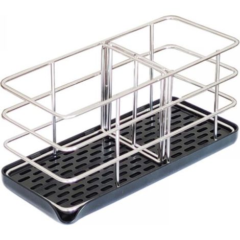 (20 x 8.5 x 10 cm, black) kitchen sink stainless steel storage rack, soap storage rack bathroom sink rack