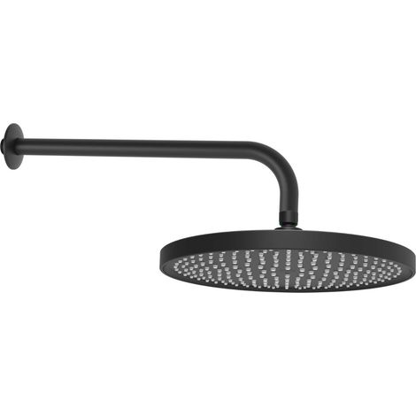 kielle Nefia - Douche de tête 300, bras de douche 350 mm, noir mat 20127SE4