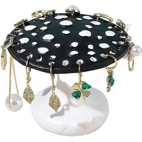 Présentoir à bijoux artistique en forme de champignon, idéal pour une chambre ou une vitrine. (1/4)