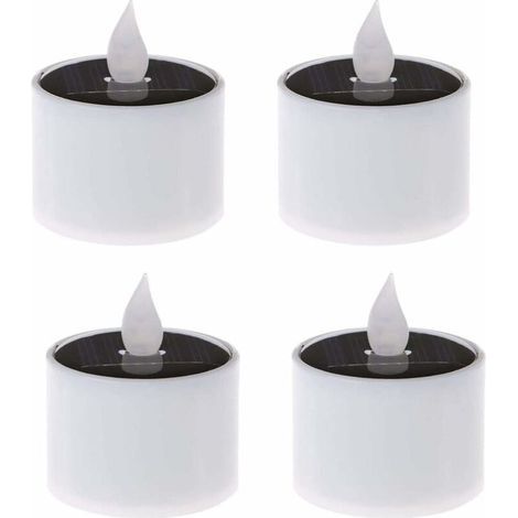 Solar Powered LED Candles, Flameless Flickering Candle Lights, Waterproof, Electronic Tealight Candles, Candles for Christmas, Wedding, Birthday, Decoration, 6 Pieces (1/5)