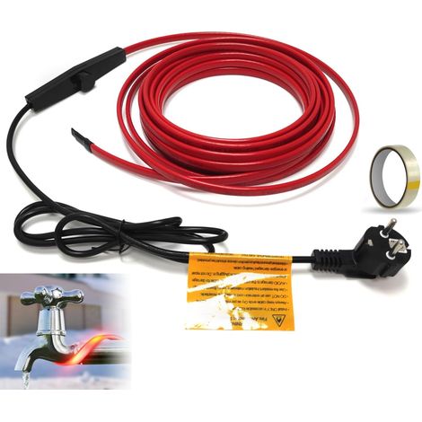 Câble Chauffant Hors-Gel Autorégulant 14 m 230V 25W/m avec Thermostat et Prise Schuko IP65