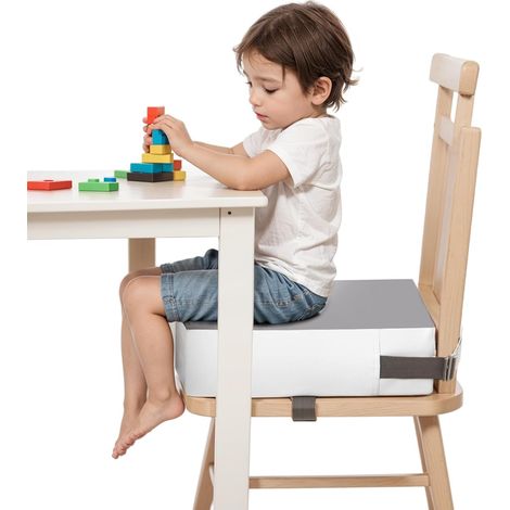 Coussin de siège pour enfant - Rehausseur de chaise - Avec 2 sangles de sécurité - Pour chaise de salle à manger - Portable - Pour la maison (1/5)