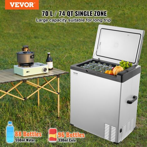 Réfrigérateur Portable à Compression 70 L, Mini Frigo de Voiture 12/24 V CC et 100-240 V CA, Glacière à Zone Unique, -20 °C à 20 °C… (1/5)