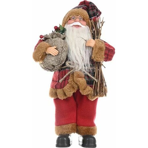 Weihnachtsmann-Plüschfigur, stehender Weihnachtsmann, Stoffpuppe, Puppenornament, niedliche Weihnachtsfeierdekoration, Weihnachtsdekoration, Koch-Öllampe, Chevrolet (1/4)