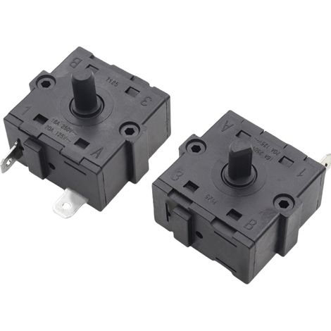Interrupteur de position de rotation du ventilateur de chauffage électrique à bain d'huile, 4e vitesse, haute puissance, 16 A 250 V, 331 V, 2 pieds, 2 vitesses (1/2)