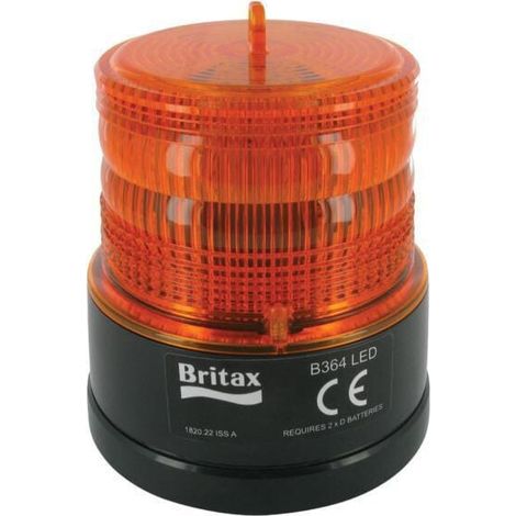 Faro rotativo/destellante LED'谩mbar montaje magn茅tico a pila di谩metro108 x 126 mm BRITAX B36400BAT