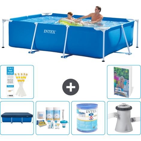 Intex Piscina con estructura Rectangular - 260x160x65 cm - 7-piezas  S34