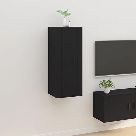 Meuble TV mural Noir 40x34,5x100 cm (1/5)