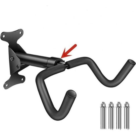 Support Vélo Mural Pliable Pivotant, Rétractable, Fabriqué en Métal Massif Robuste, angle et Distance du Mur Réglables, Economie D'Espace Idéal Convie