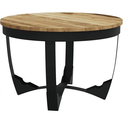 Table Basse en Bois de Manguier, Couleur Bois Naturel, 60x40 cm (1/5)