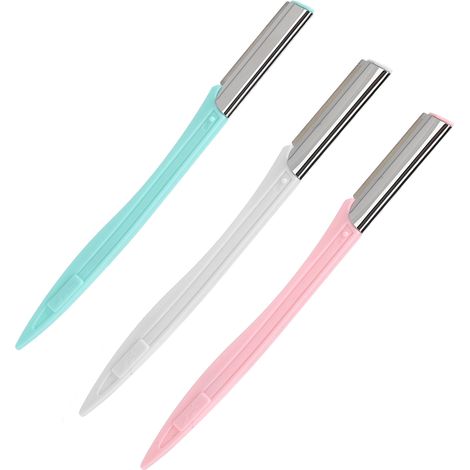Rasoir de Précision pour Sourcils et Visage, 3 Lames en Acier Inoxydable, Épilateur pour Femmes (1/5)