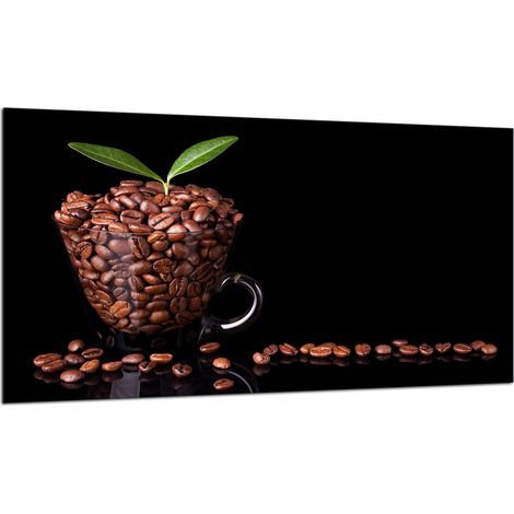 PLAQUE DE PROTECTION EN VERRE POUR CUISINIÈRE 90X52 CAFÉ (1/5)