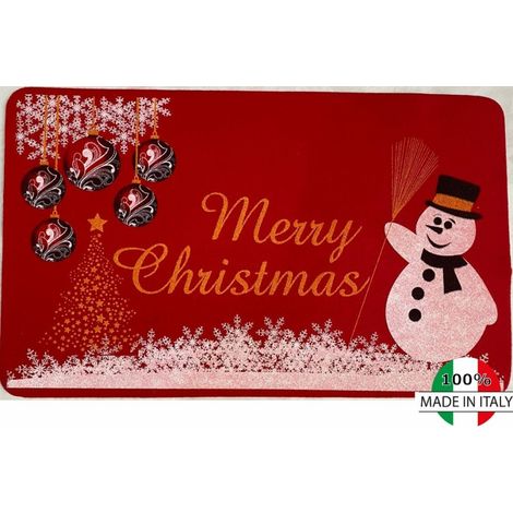Zerbino Tappeto Neve Natalizio 40 X 67 cm (1/2)