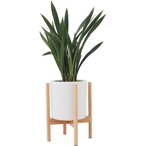 Support de plantes d'intérieur en bois, étagère moderne pour plantes d'intérieur, support floral d'angle pour salon et balcon (1/2)