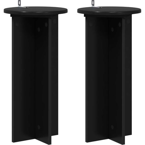 Maison Exclusive - Supporto per piante 2 pcs Nero 29,5 x 29,5 x 60 cm