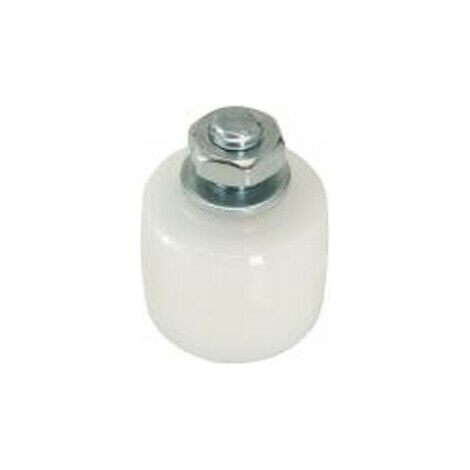 Oliva Rullo Guida 40x30 Mm Bombata Nylon Bianco 449 Per Cancello Scorrevole