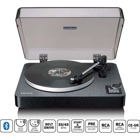 Platine vinyle automatique avec Bluetooth et préamplificateur, noire (1/5)