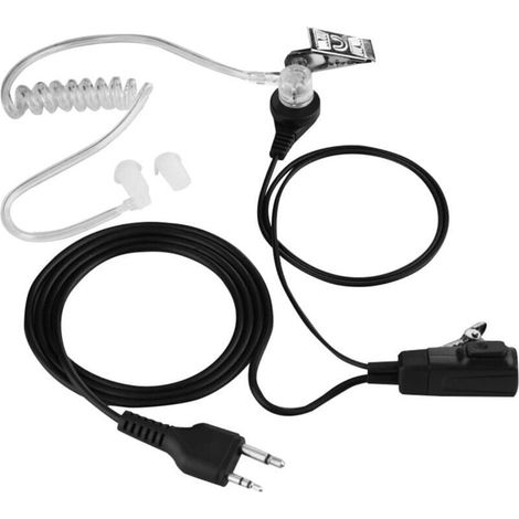 écouteurs à Tube Transparent, oreillettes, micro Heatset, pour talkie-walkie Midland, casque Radio (1/4)