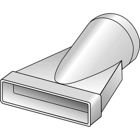 Helios FLÜR 125/100 Übergangsstück, Durchmesser 100mm auf flach "125", konisch