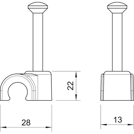 OBO Bettermann Iso-Nagel-Clip 18mm 2018 40 LGR 25 Stk