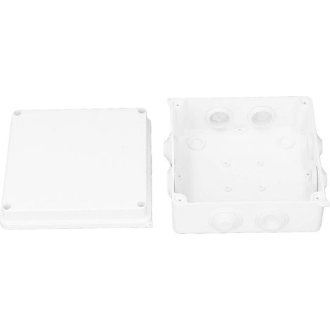 Boîte de jonction électrique en plastique ABS, étanche selon IP65, adaptée à une utilisation intérieure et extérieure. (1/4)