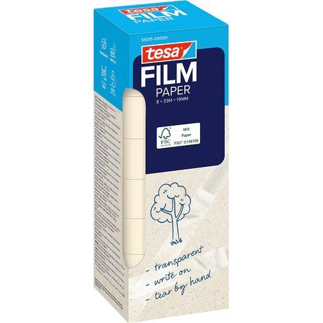TESA tesafilm PAPER 33 m Carta Trasparente 8 pz