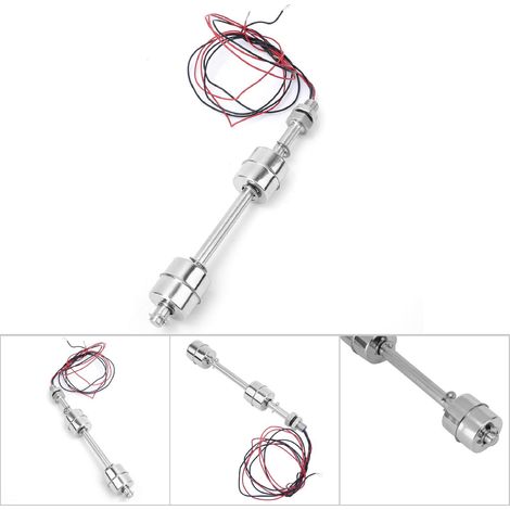 Interrupteur à flotteur à double bille inox pour contrôle de niveau d'eau - Capteur 150 mm (1/5)