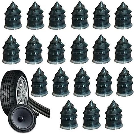 CCYKXA 20Pcs Rubber Nails for Car Motorcycle Tire Repair, 10Pcs Large Rubber Nails, 10Pcs Small Rubber Nails, Self-Service Tire Repair Without Disassembly (1/5)