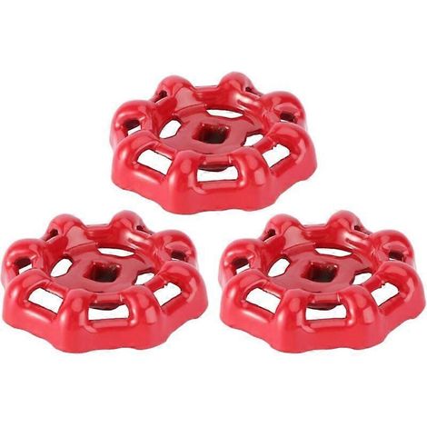 Poignée de vanne à bille en fer rouge, volant, robinet d'arrêt, partie supérieure de robinet de conduite d'eau, 6 x 6 mm, 3 pièces, livraison gratuite Walkbee AB (1/5)