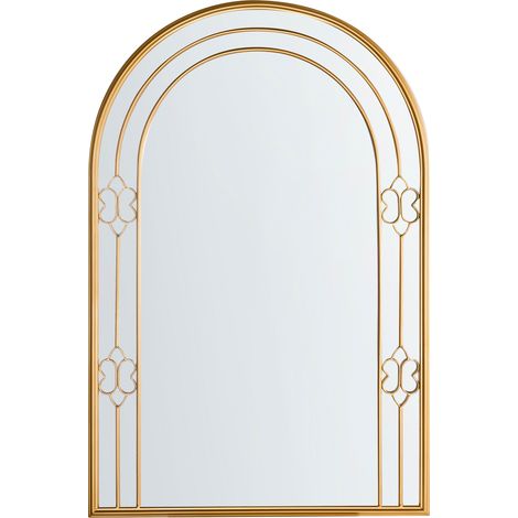 Espejo de pared estilo glamour vintage decorativo con marco de metal dorado Mautre