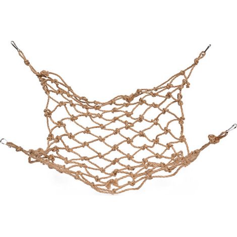 Échelle de corde pour oiseaux, hamac en corde de chanvre et maille pour perroquet, avec 4 crochets, pour cage