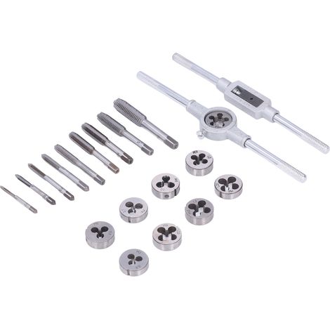 Jeu de 20 Tarauds et Filières en Acier pour Réparation Auto et DIY sur Aluminium et Fonte (1/5)