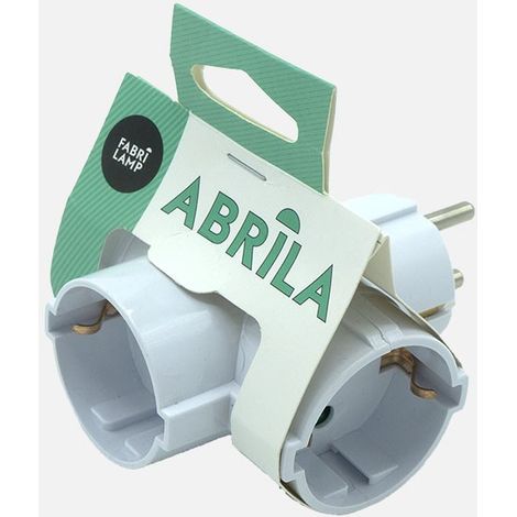 Eco Adaptador 3 tomas Blister Mod4 2P+T 16a 230v Blanco protección infantil 4x8,5x10cm (1/4)