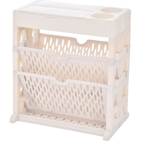 Étagère Bibliothèque Grande Capacité, Rangement Double Rangée 2 Niveaux Blanc pour Salon Chambre, Accès Facile (1/5)