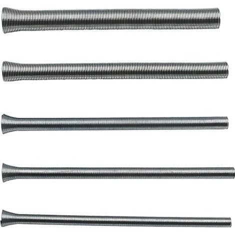 Kit di 5 curve a molla per tubi da 1/4,5/16,3/8,1/2,5/8 pollici, adatto per tubi in rame, alluminio, a parete sottile e in acciaio. (1/5)