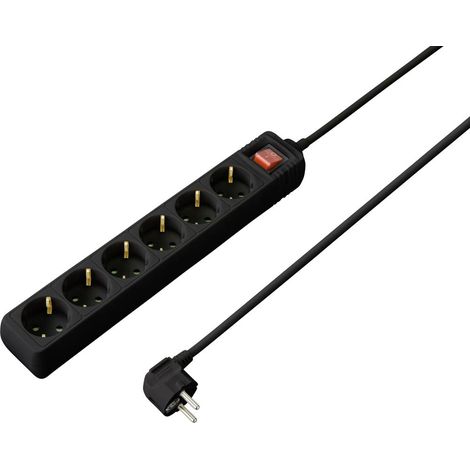 Sygonix  SY-4891002 Multipresa con interruttore Nero Schuko 1 pz. (1/5)