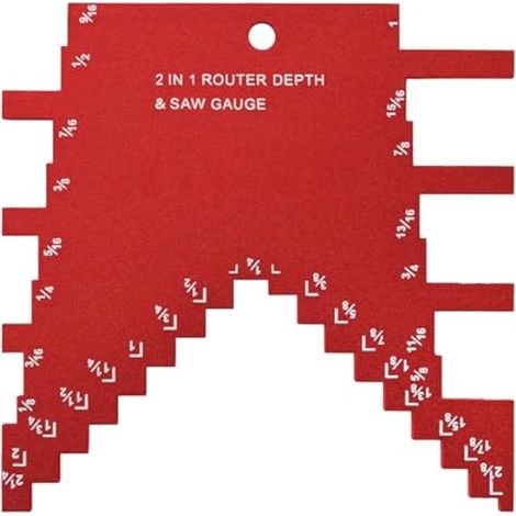 Jauge de profondeur 2 en 1, jauge de profondeur et de hauteur pour toupie et scie de table, en alliage d'aluminium pour le travail du bois, jauge de profondeur de clarté ultime (1/5)