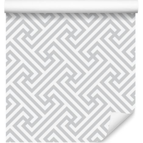 Papel pintado geométrico y vintage para salón y dormitorio, 50x1000 mm. (1/5)