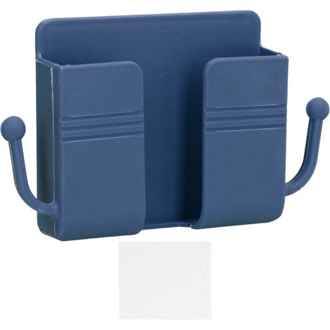 Boîte de Rangement Murale Multifonction avec Support de Téléphone pour Cuisine, Salle de Bain, Bureau - Bleu (1/5)