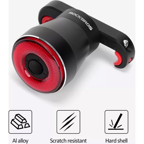 Faro posteriore per bicicletta Rockbros TL907Q51 a LED con luce freno integrata e porta USB. (1/5)